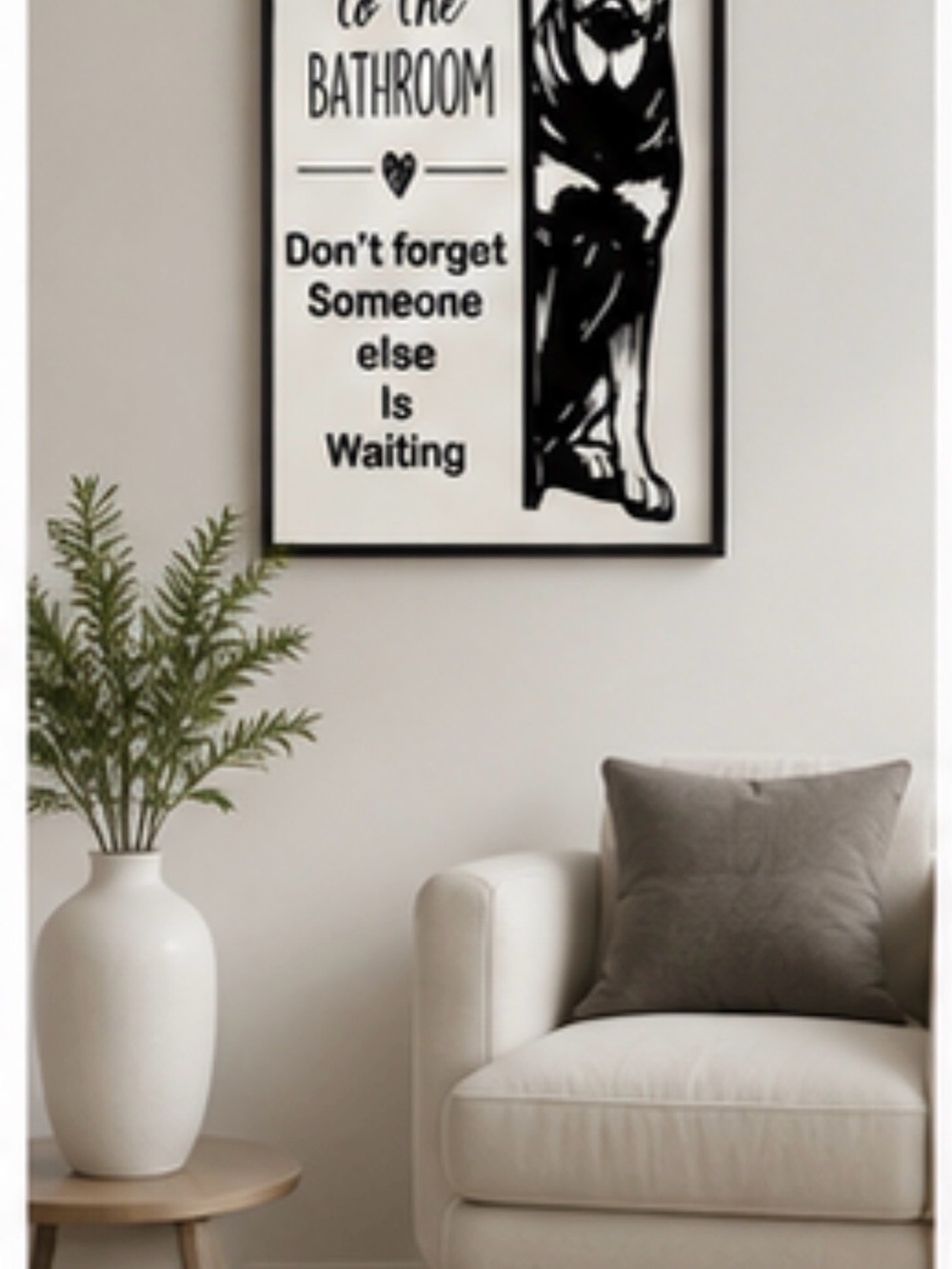 Funny Dog Bathroom Sign – Dog Lover vintage Wall Decor wall decor